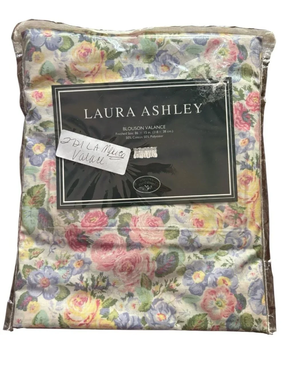 NOS Vtg Laura Ashley Blouson Valance Quartet Floral Grandmillennial 86 x15